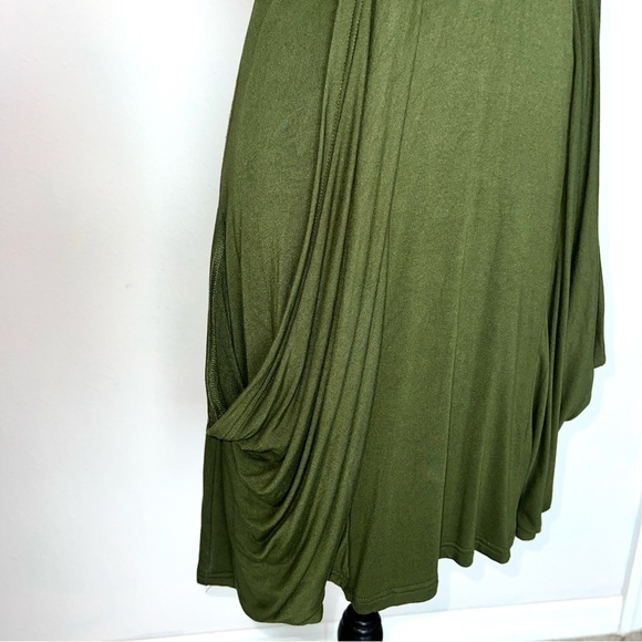 Philosophy by Republic midi Terry funnel/cowl neck oversized pockets dress XS - Picture 6 of 9